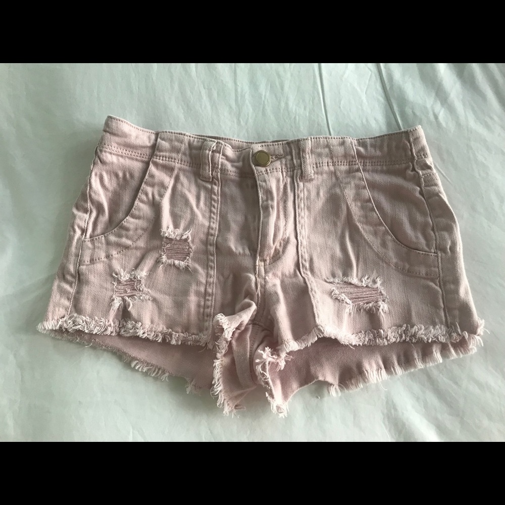 Copper Key Ripped Jean Shorts